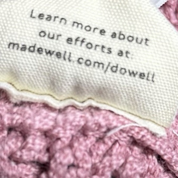 Madewell AM286 SU20 Pink Crochet Knit Oversized Sweater XXL - Picture 5 of 9